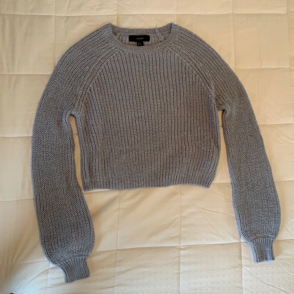 Dusty Blue Knit Sweater